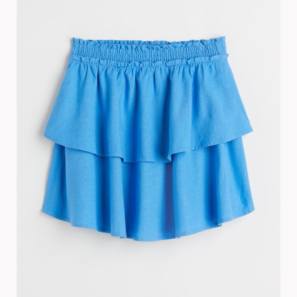 h&m ruffle mini skirt